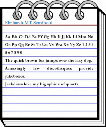Ehrhardt MT Semibold Font