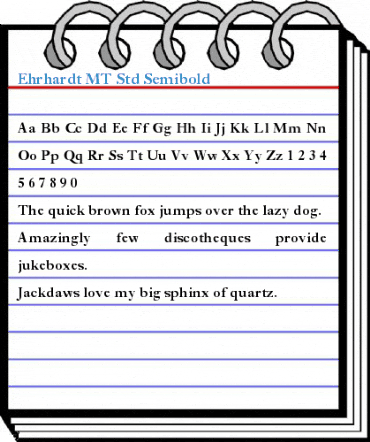 Ehrhardt MT Std Semibold Font