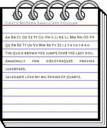 EideticModern-SmallCaps Regular Font