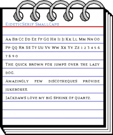EideticSerif SmallCaps Font