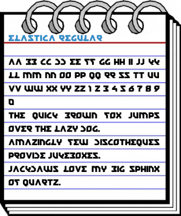 ELASTICA Regular Font