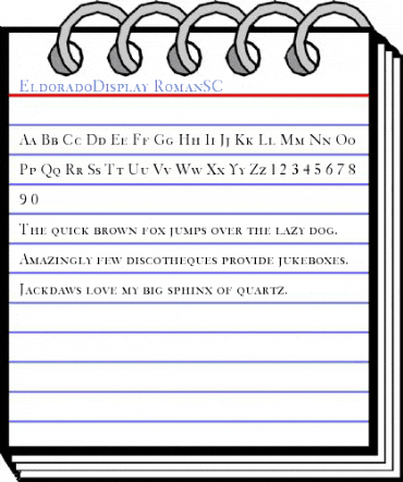 EldoradoDisplay RomanSC Font
