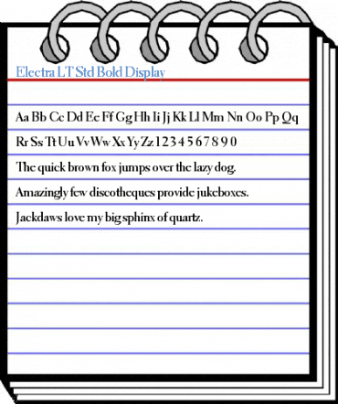 Electra LT Std Bold Display Font