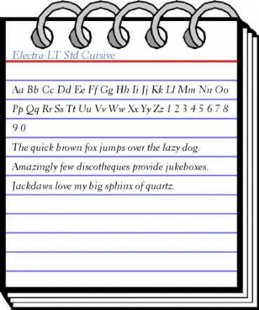 Electra LT Std Cursive Font