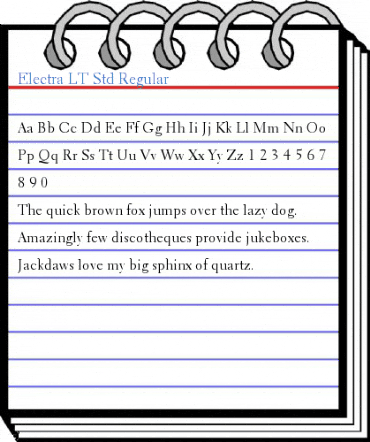 Electra LT Std Regular Font
