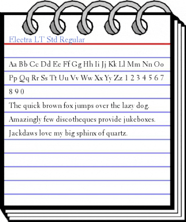 Electra LT Std Regular Font