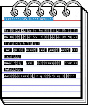 ElectronicaS-Black Regular Font