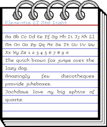 Elementis LT Std Light Font