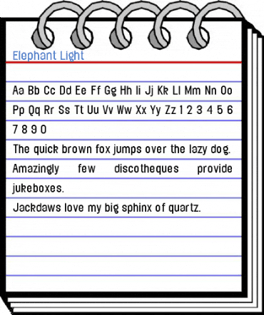 Elephant Light Font