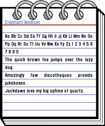 Elephant Medium Font