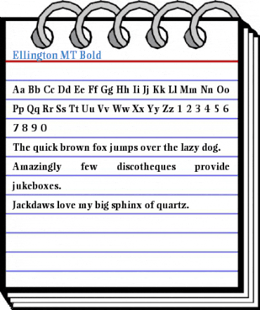 Ellington MT Bold Font