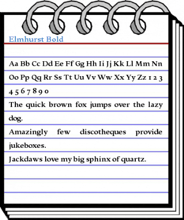 Elmhurst Bold Font