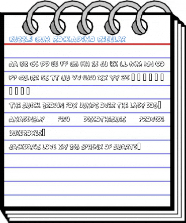 Bubble Gum RockADemo Regular Font