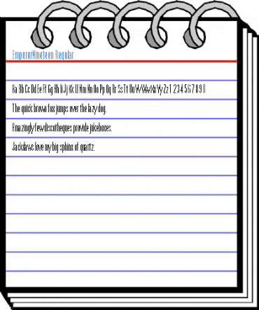 EmperorNineteen Regular Font
