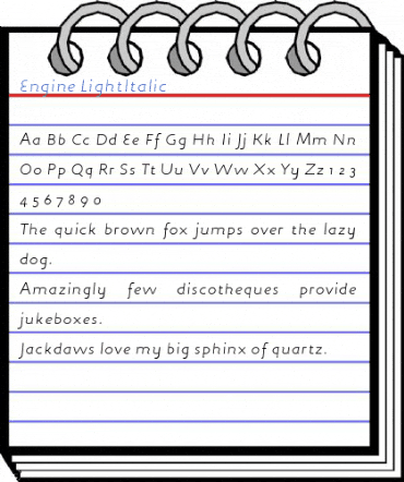 Engine LightItalic Font