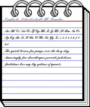 Englische Schreibschrift BQ Regular Font