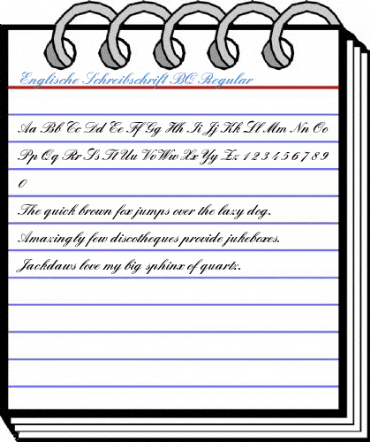 Englische Schreibschrift BQ Regular Font