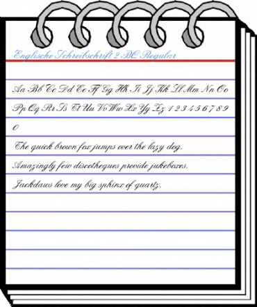 Englische Schreibschrift 2 BQ Regular Font
