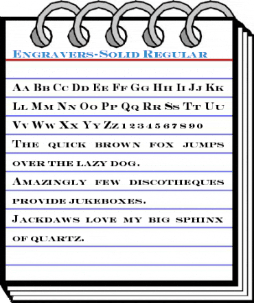 Engravers-Solid Regular Font
