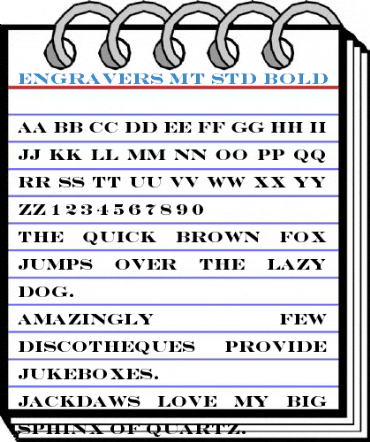 Engravers MT Std Bold Font