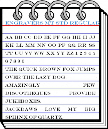 Engravers MT Std Regular Font