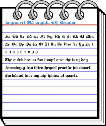 Engravers Old English BQ Regular Font