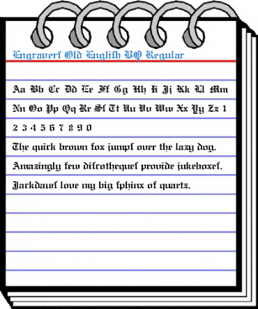 Engravers Old English BQ Regular Font