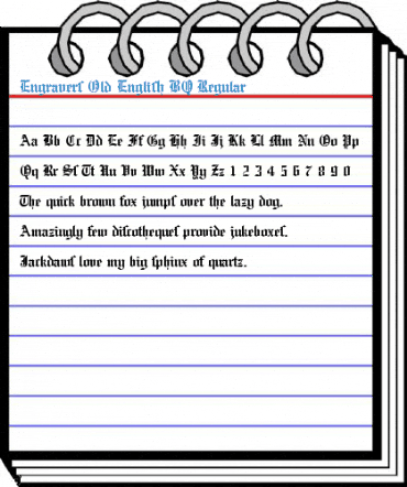 Engravers Old English BQ Regular Font