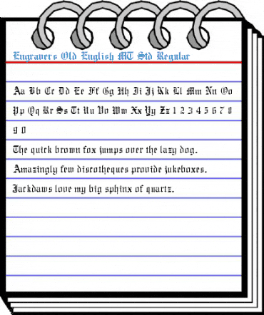 Engravers Old English MT Std Regular Font