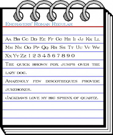 Engravers' Roman Regular Font