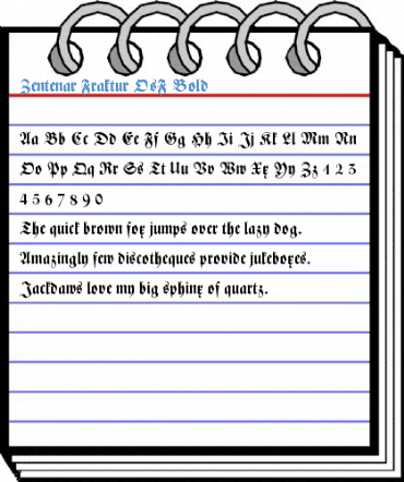 Zentenar Fraktur OsF Bold Font