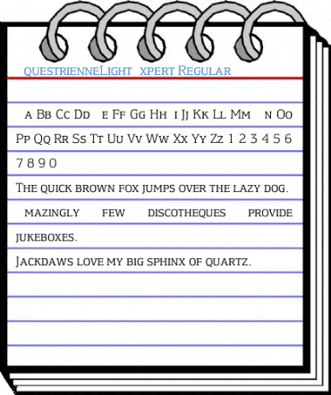 EquestrienneLightExpert Regular Font