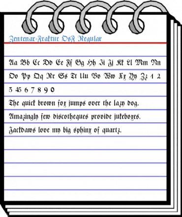 Zentenar-Fraktur OsF Font