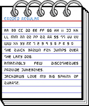 Eroded Regular Font