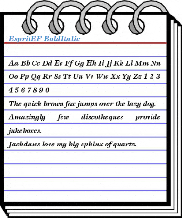 EspritEF BoldItalic Font