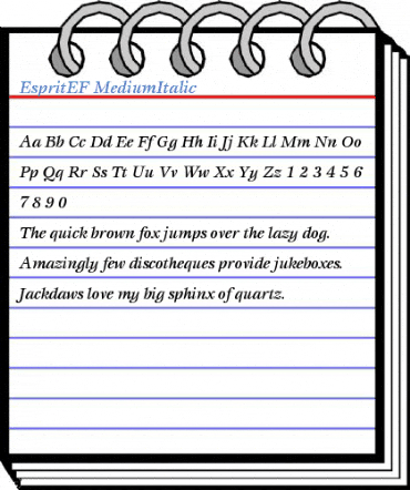 EspritEF MediumItalic Font