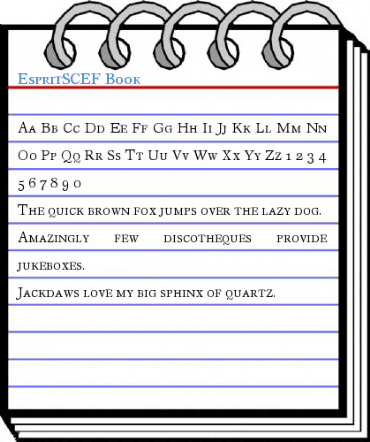 EspritSCEF Book Font