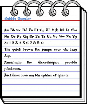 Bubbly Regular Font