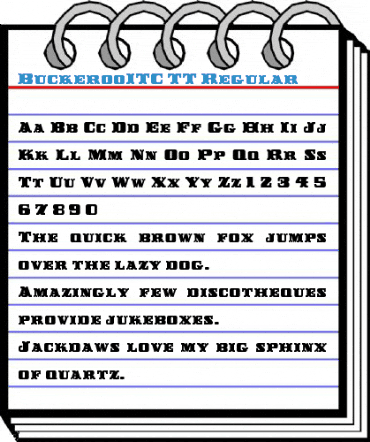 BuckerooITC TT Regular Font