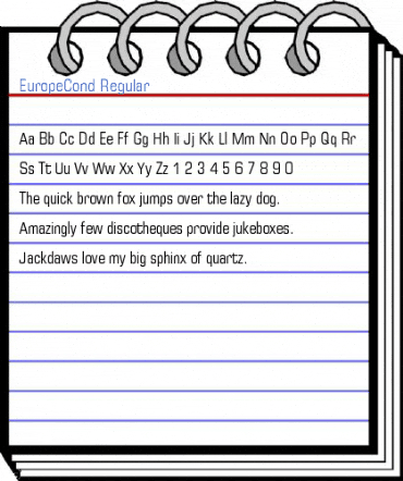 EuropeCond Regular Font