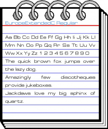EuropeExtendedC Regular Font