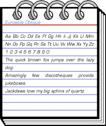 Eurostile Oblique Font