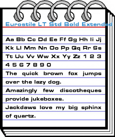 Eurostile LT Std Bold Extended 2 Font