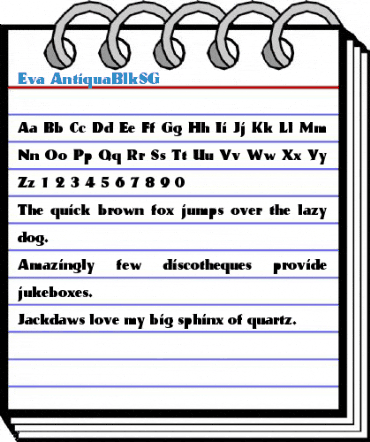Eva AntiquaBlkSG Font