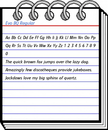 Evo BQ Regular Font