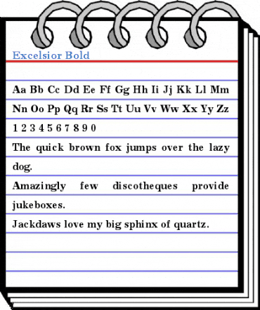 Excelsior Bold Font