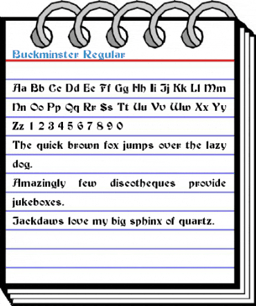 Buckminster Regular Font