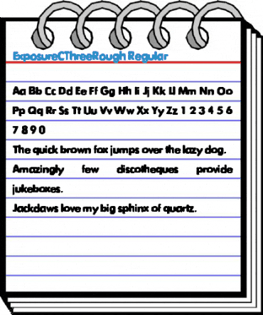 ExposureCThreeRough Regular Font