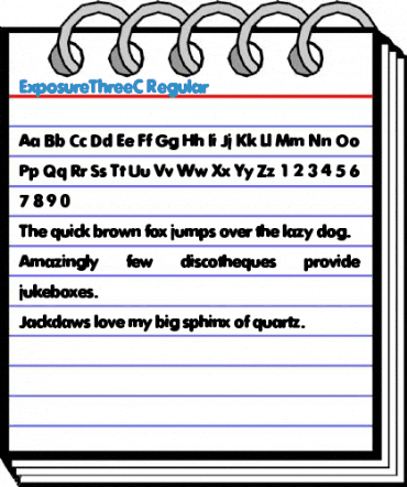 ExposureThreeC Regular Font