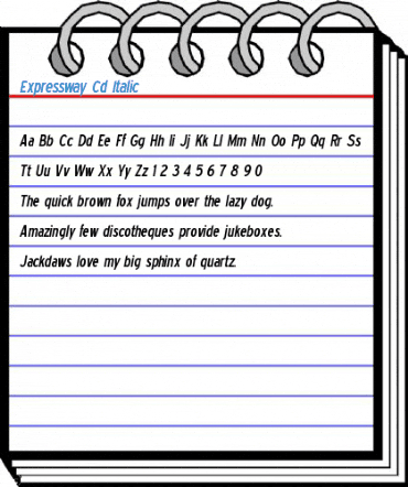 Expressway Cd Italic Font